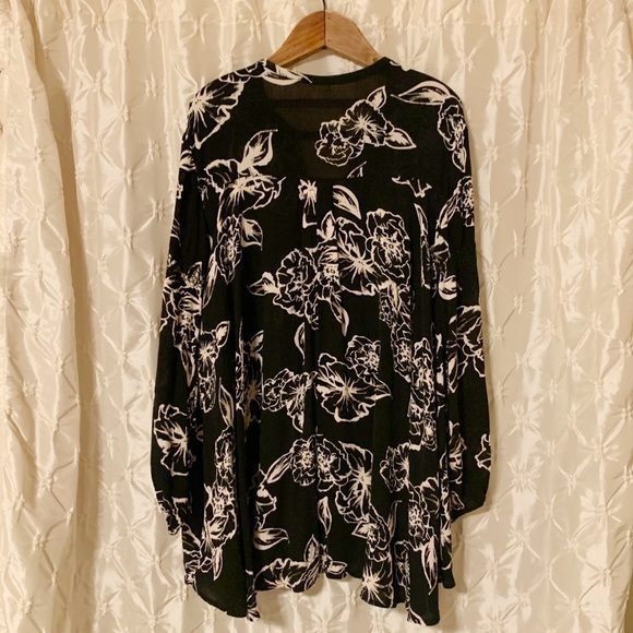Free People Black Floral Cutout Tree Swing Mini Dress - Picture 7 of 16